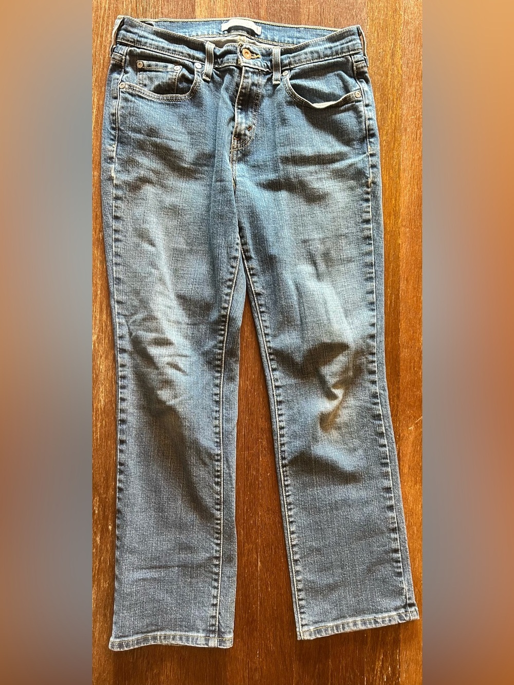 Levi’s 505 Straight Leg Jeans Women’s Size 8 Blue Stretch Denim
